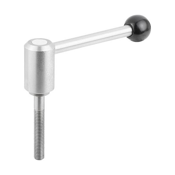 Adjustable Tension Levers in stainless, ext. thread, 0 Degree, metric